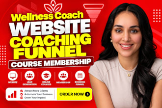 build wellness coach website coaching lead generation funnel course membership