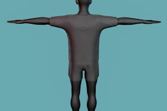 create a 3d character figurine for printing