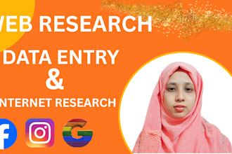 do all kind of web research data entry and internet research