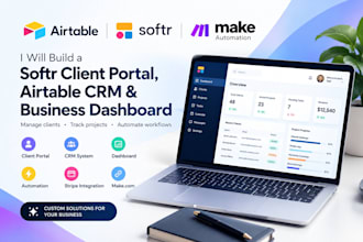 do softr client portal customer portal airtable CRM dashboard and integration