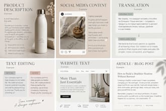 design, write and translate content