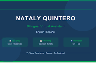 bilingual admin assistant spanish english