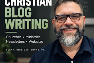 write christian blog articles and church newsletter content