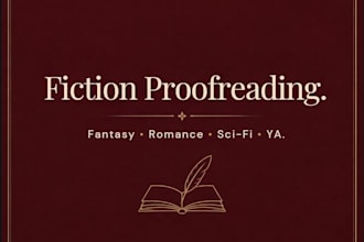 proofread your fiction manuscript or book