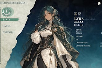 design professional game UI for PC, console, and mobile