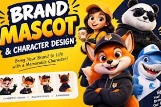 design a consistent brand mascot and character design for your business