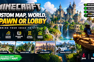 build custom minecraft map, world, spawn or lobby
