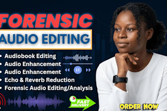enhance forensic audio, repair damaged recordings, and remove background noise