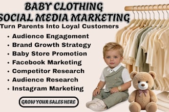 baby clothing social media manager social media ads leads generation