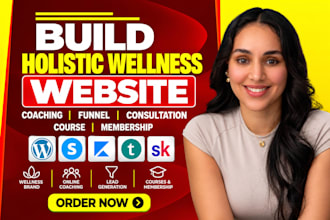 build holistic wellness website coaching funnel consultation course membership