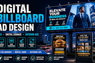 design professional billboard banner signage hoarding outdoor digital billboard