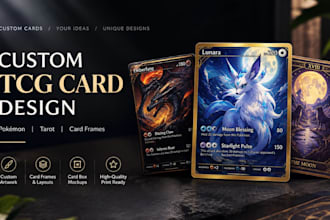 design high quality custom tcg card, pokemon, tarot card, card frame tcg