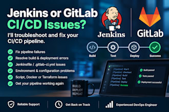 troubleshoot and fix your jenkins or gitlab ci cd pipeline