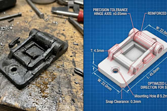 recreate broken hinges latches and clips as accurate replacement models