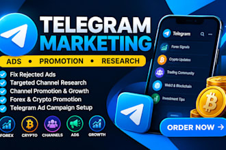 promote forex and crypto with telegram marketing, trading channels and ads