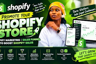 promote shopify store, shopify marketing, sales funnel to boost shopify sales