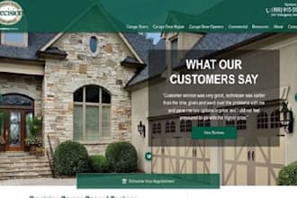 design wix garage door website garage door repair installation company website