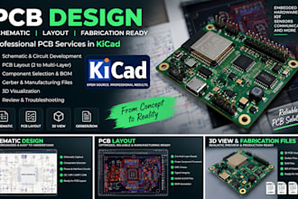 design pcb layout, schematic and circuit boards in kicad