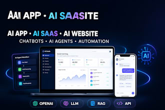 develop ai apps, ai saas, ai website and ai bots