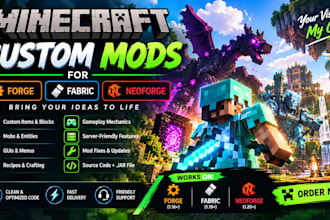 create custom minecraft mods for forge neoforge and fabric