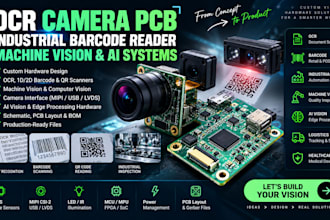 design ocr camera pcb, industrial barcode reader, machine vision and ai systems