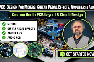 design pcb boards for mixers, guitar pedal effects, amplifiers and audio pcb