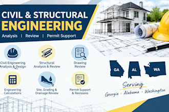do civil and structural, engineering analysis, review in georgia, alabama wa