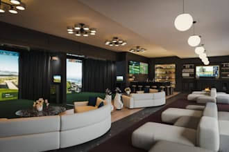 modern sports bar counter, restaurant,cafe eatery,qsrs,pizzeria rendering,bakery
