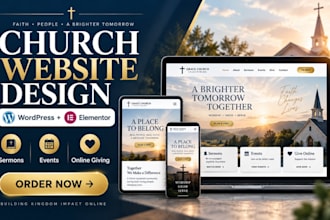 build church website in wordpress with elementor sermons events and donation