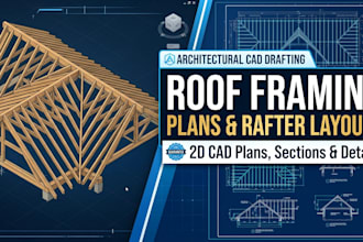 draft roof framing plans, rafter layouts, ridge beams and roof details