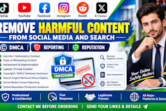 report and help remove harmful content from social media and search