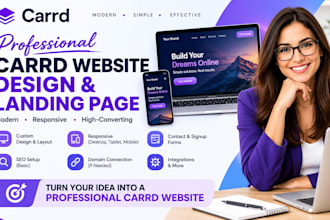 design carrd website, carrd landing page design, design carrd website