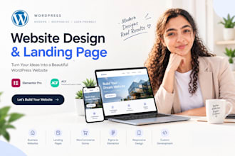 be your professional wordpress website with elementor pro and acf