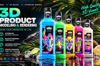 create photorealistic 3d product renders and visualization