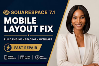 repair squarespace 71  mobile layout spacing and  fluid engine issues