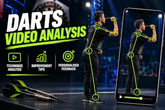 provide a professional dart throw video analysis in english or german