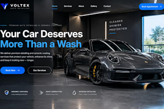 build wix car detailing website mobile auto detailing booking services