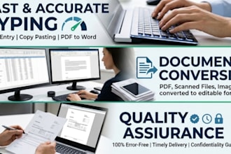 do accurate typing, copy typing and PDF to word
