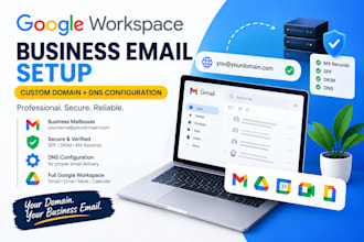 setup google workspace business email with custom domain and dns configuration