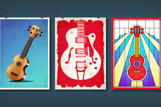 design an artistic and illustrated poster