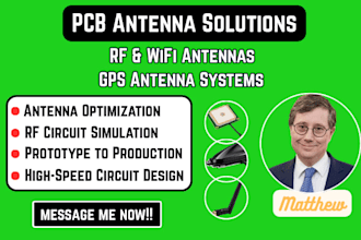 design pcb antenna for rf, wifi, gps, circuit, high speed and automotive systems