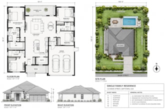 draw autocad 2d floor plan, house plans, architect site plan, construction draft