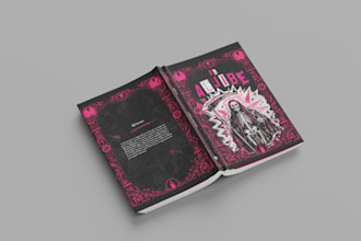 design a professional and creative book cover for your story