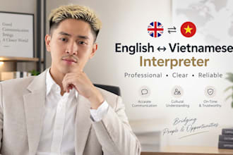 be your live english vietnamese interpreter for meetings and calls