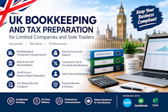 uk bookkeeping and tax preparation for limited companies and sole traders
