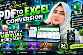 convert PDF to excel, scanned PDF, image and bank statement