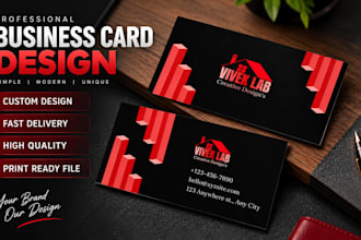 make unique business card design for you