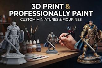 3d print and professionally paint your custom miniature