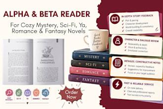 beta read, alpha reader cozy mystery, scifi ya romance fantasy novel beta reader