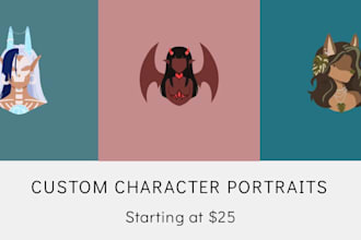 create a custom minimalist faceless character portrait